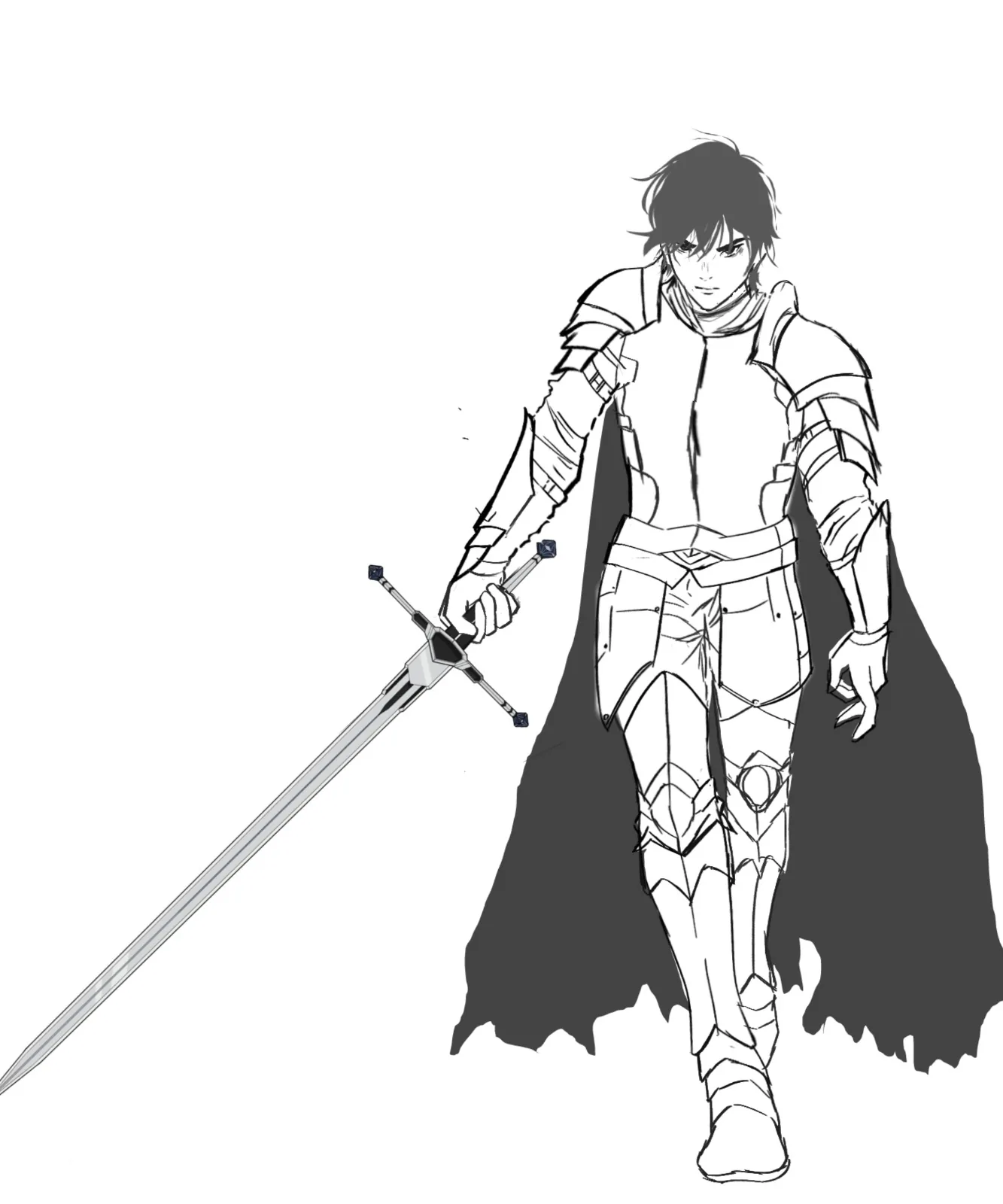 Last Standard, line art stage