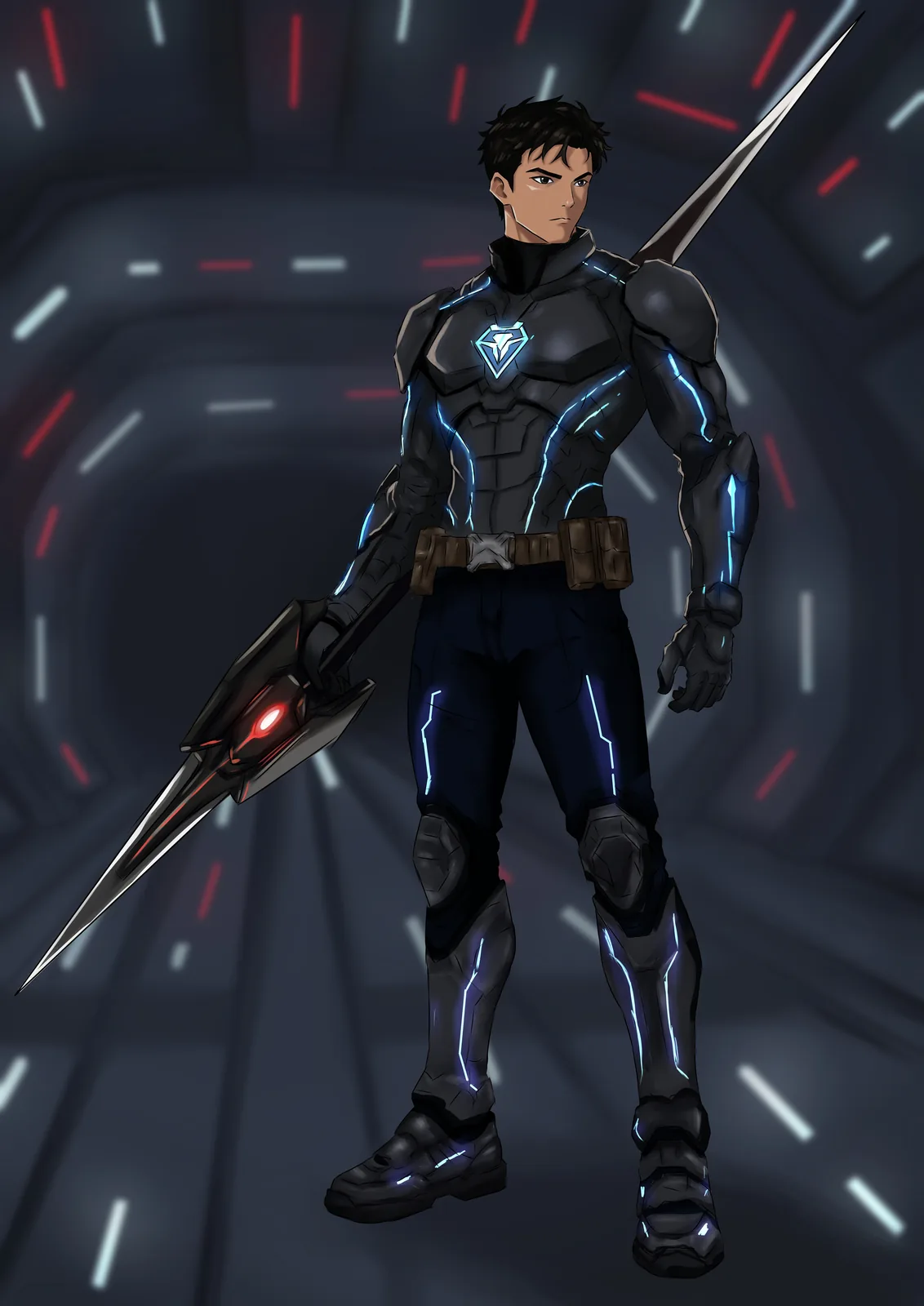 Corridor Sentinel, finished illustration by Hazel Clark
