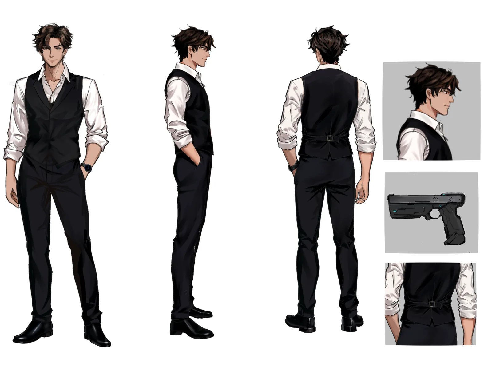The Broker, finished illustration by Hazel Clark